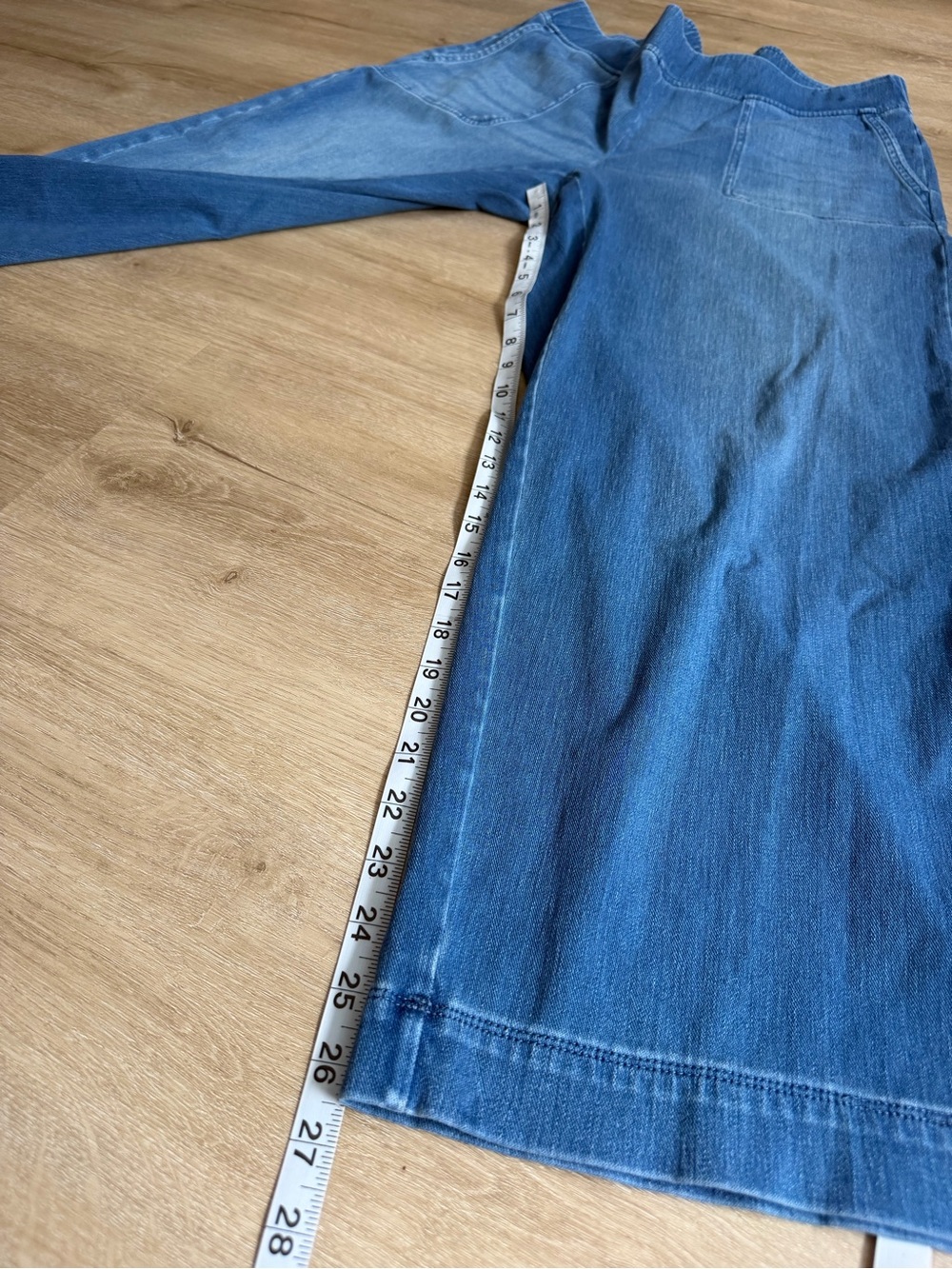 J Jill pure Jill indigo pull on wide leg denim jeans XL Flowy - Picture 2 of 7